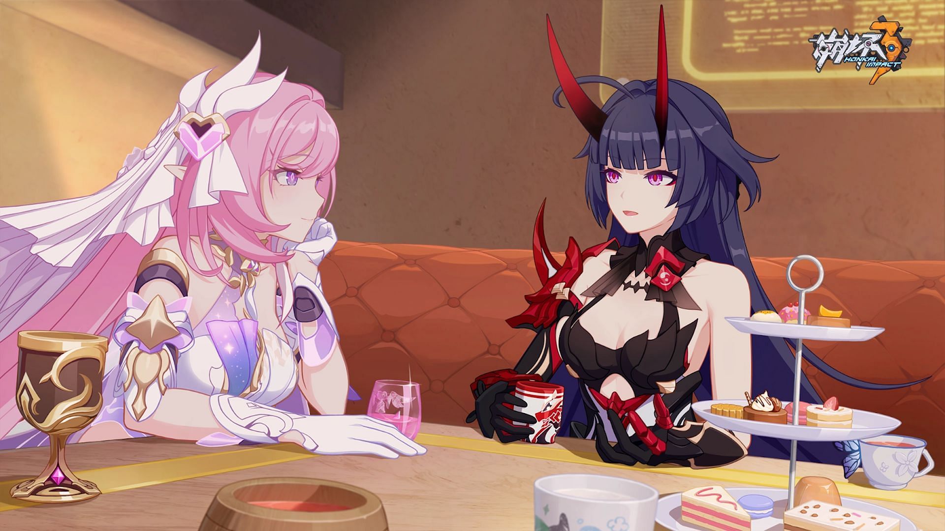 Elysia with Raiden Mei (Herrscher of Thunder in the Current Era) (Image via HoYoverse)